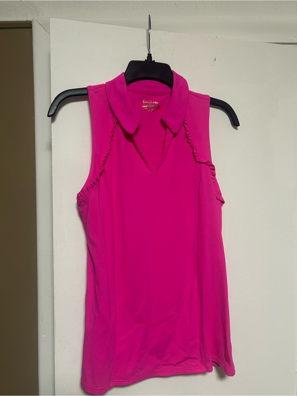 Lilly Pulitzer Sleeveless Collared Tank - Hot Pink